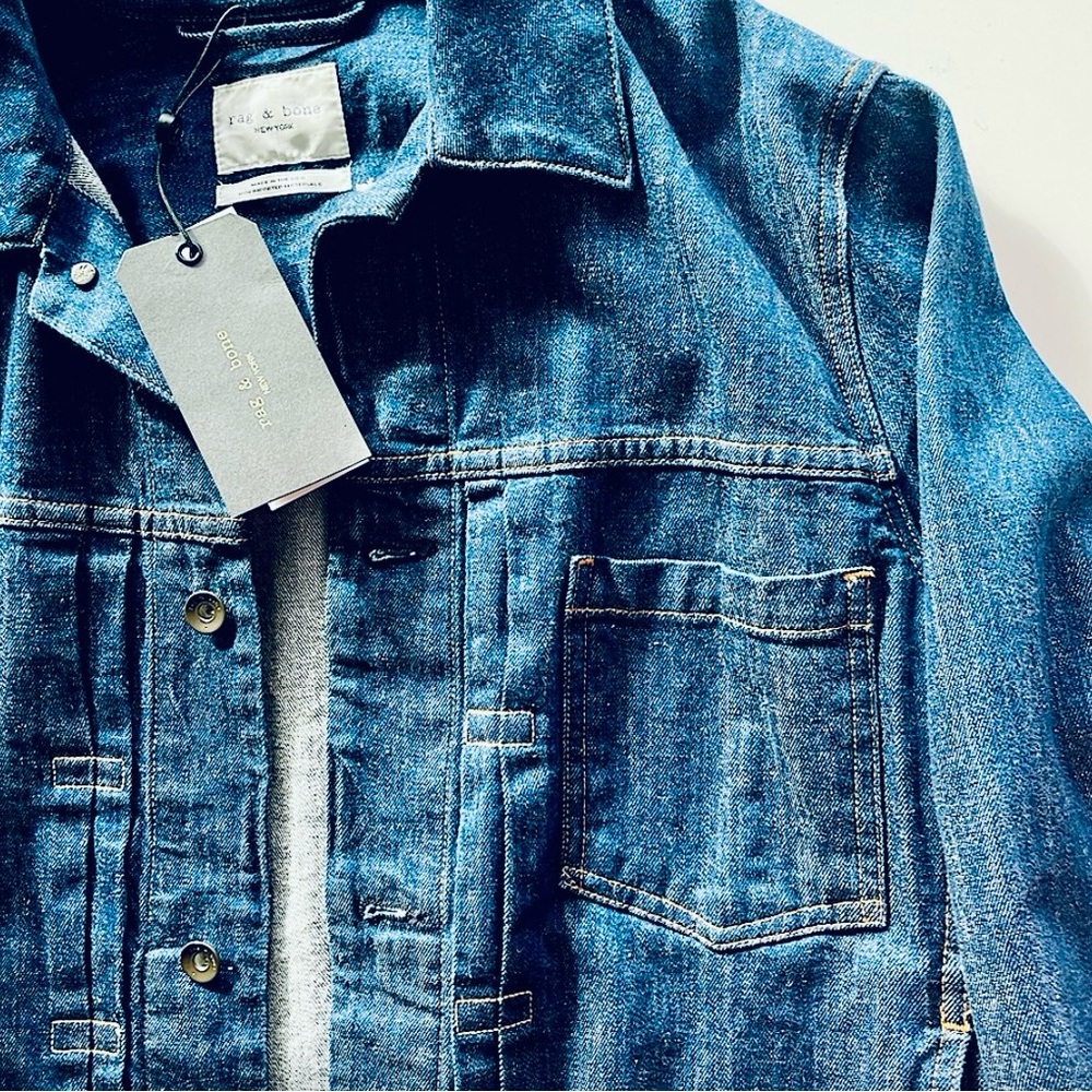 Linen Rinse Bartack Jacket by rag & bone